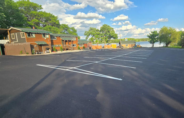 Completed parking lot for Ridgeway Bay Resorts