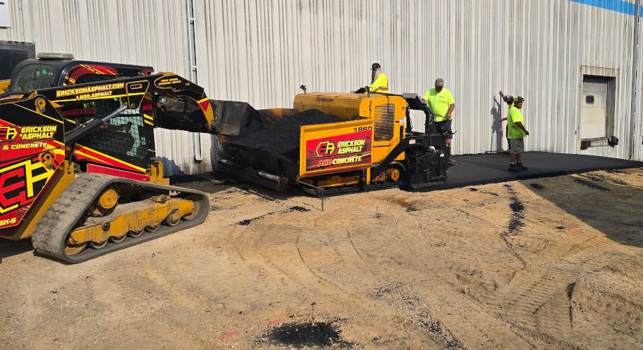 Asphalt being laid at RMP Inc