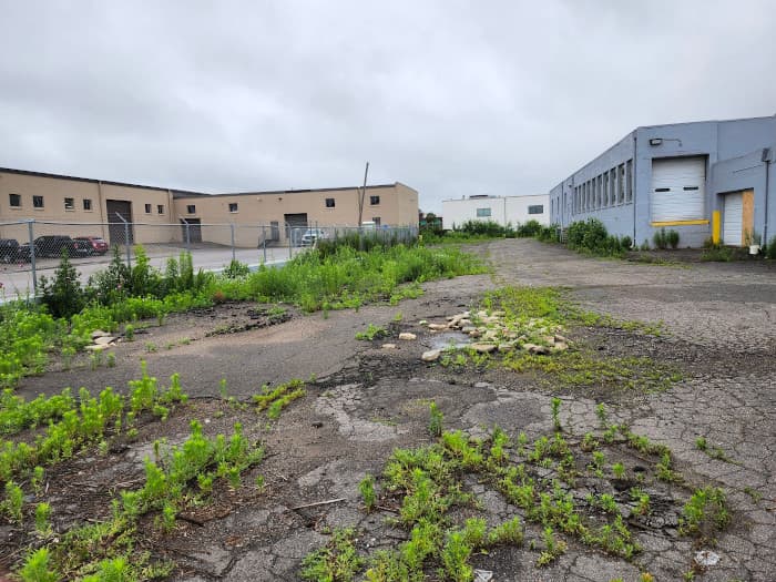 The Brede Center's parking lot before we made it over.