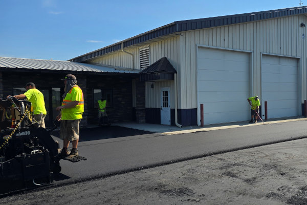 2nd lift of asphalt being laid