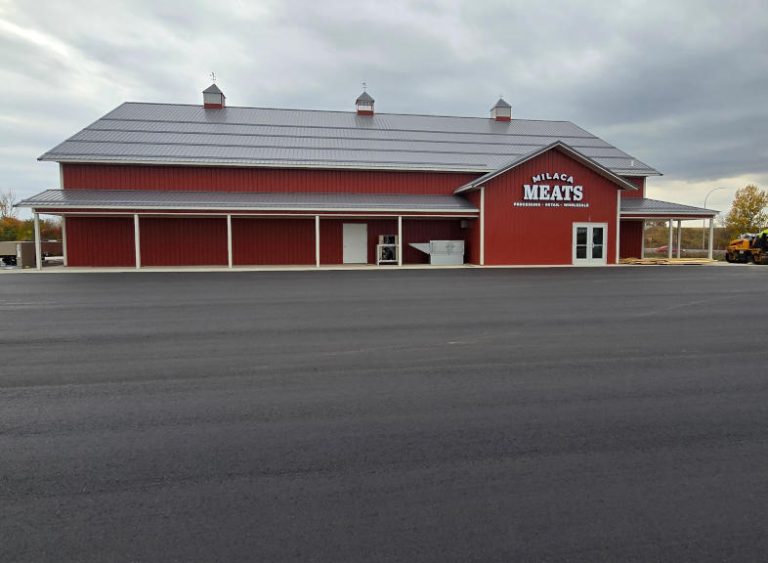 Milaca Meats new parking lot.