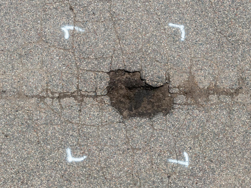 Pothole to be repaired